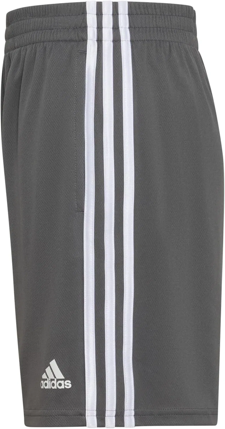 Детские классические шорты Adidas с тремя полосками, Grey Five Adi — фото 2