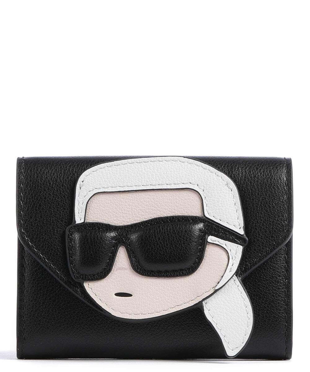 

Кошелек Ikonik 2.0 из зерненой яловой кожи Karl Lagerfeld, черный