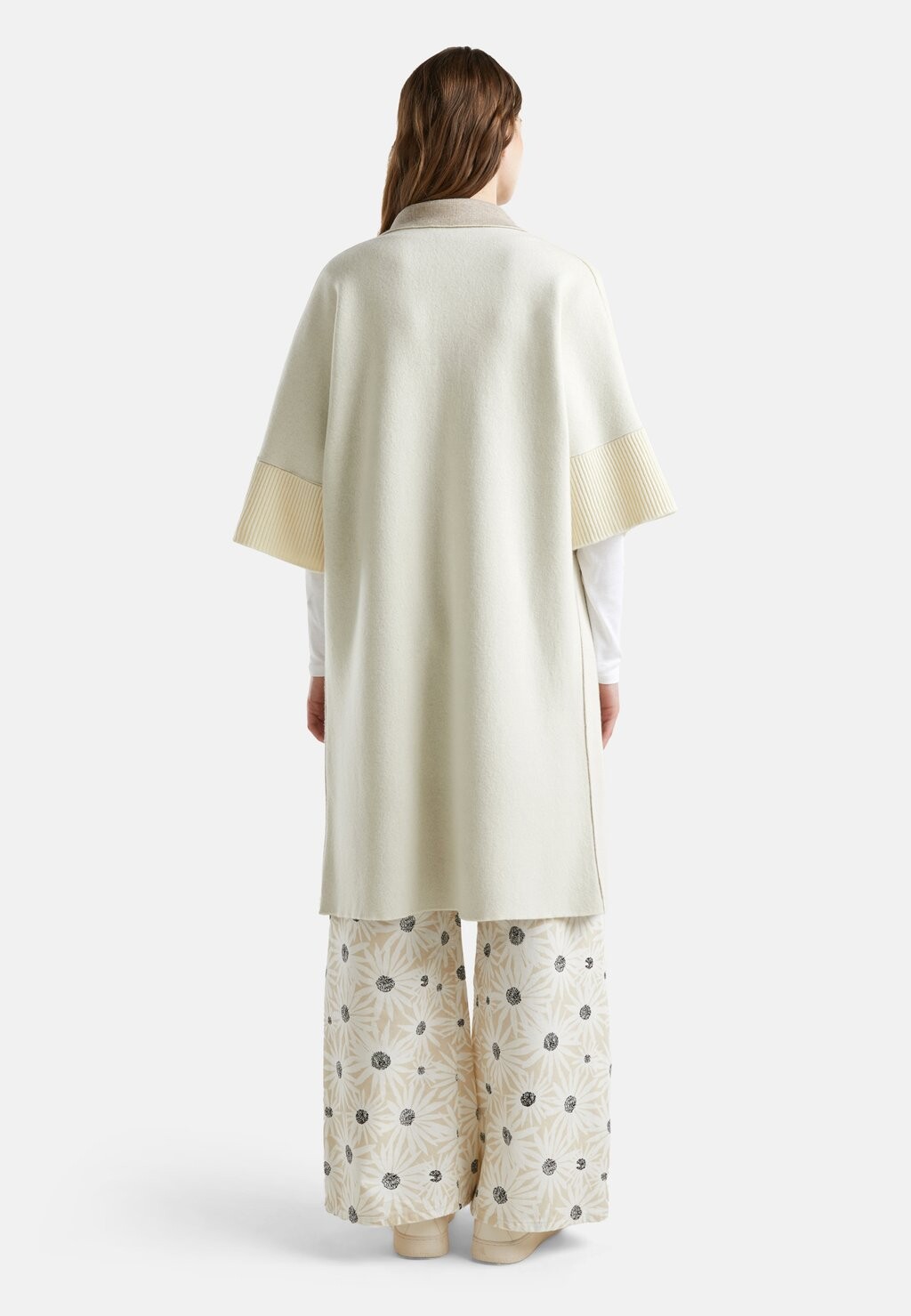 

Кардиган REVERSIBLE OPEN United Colors of Benetton, молочный