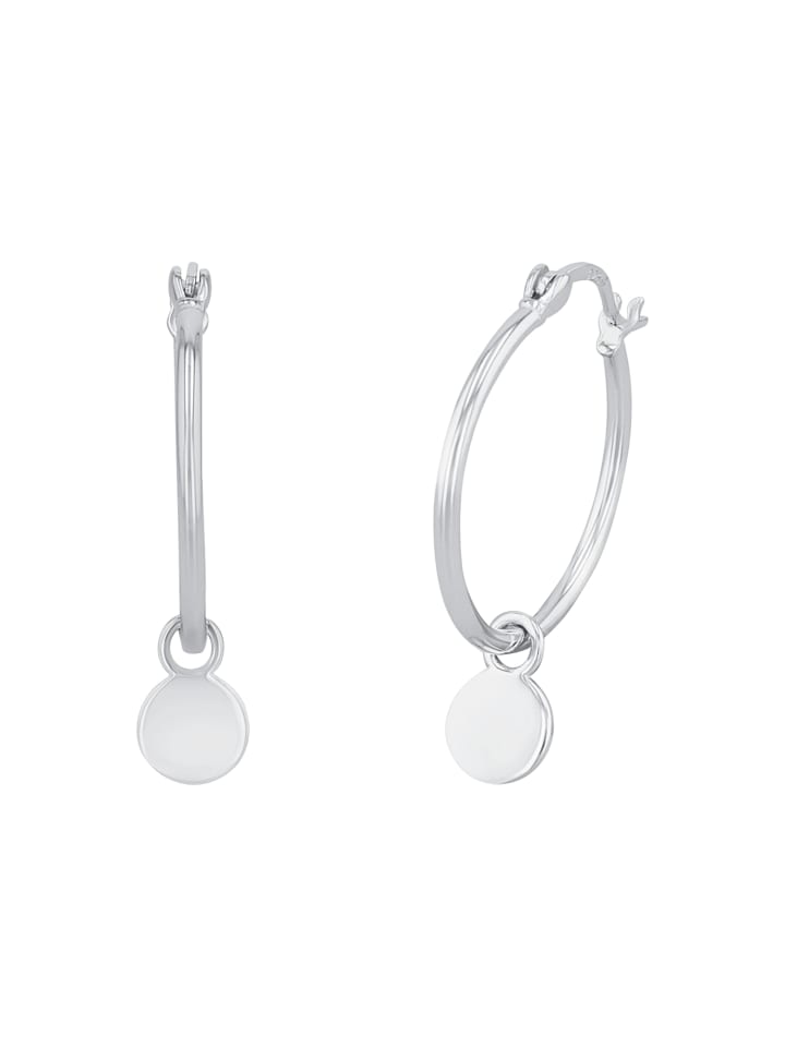 

Amor Серьги-кольца из серебра 925 пробы с родиевым покрытием