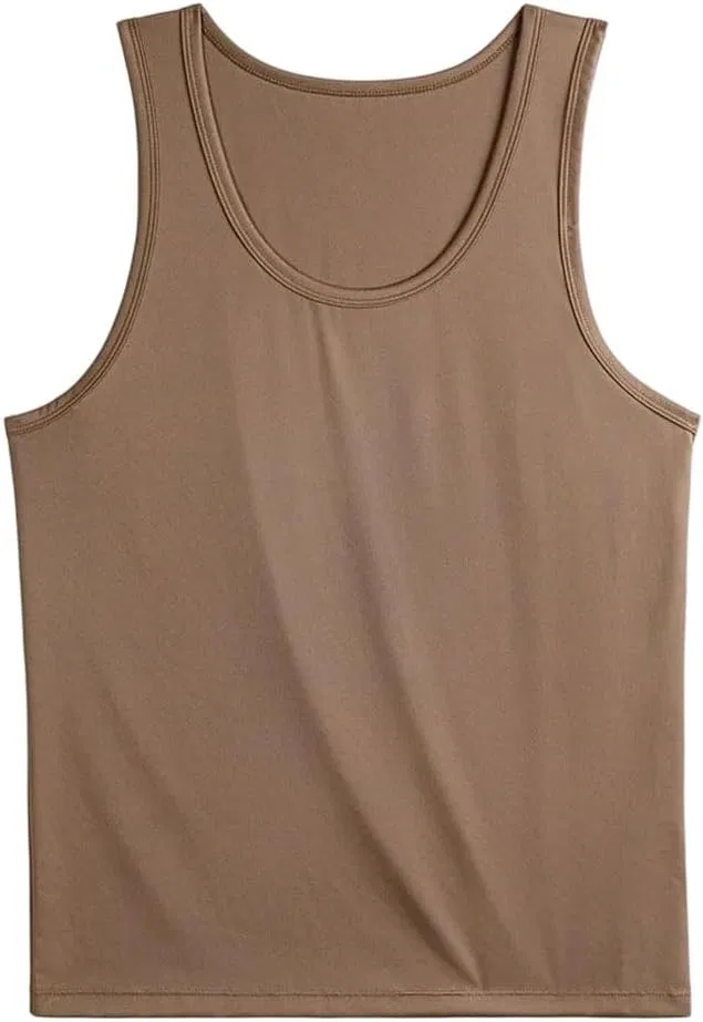 Мужской топ без рукавов Ribbed Breathable, Khaki