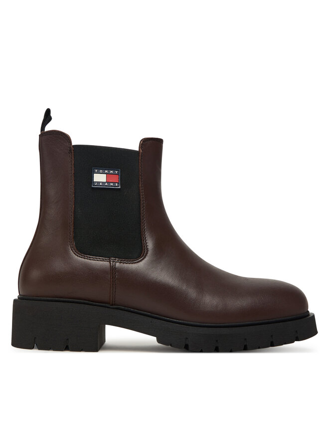 Классические ботильоны Tjw Chelsea Leather Boot EN0EN02825 Tommy Jeans, коричневый