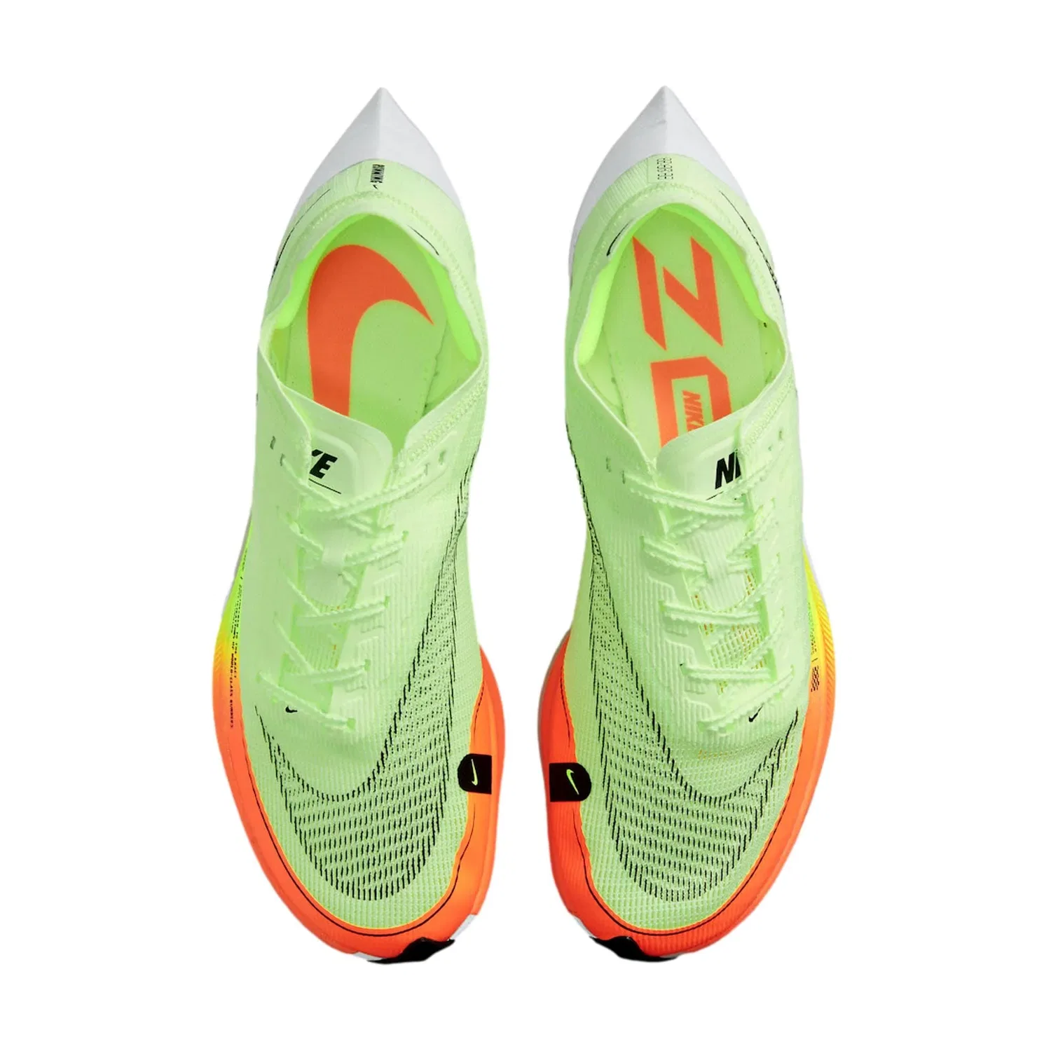 Мужские кроссовки Nike ZoomX Vaporfly Next% 2 Barely Volt / Black - Hyper Orange CU4111-700 — фото 2