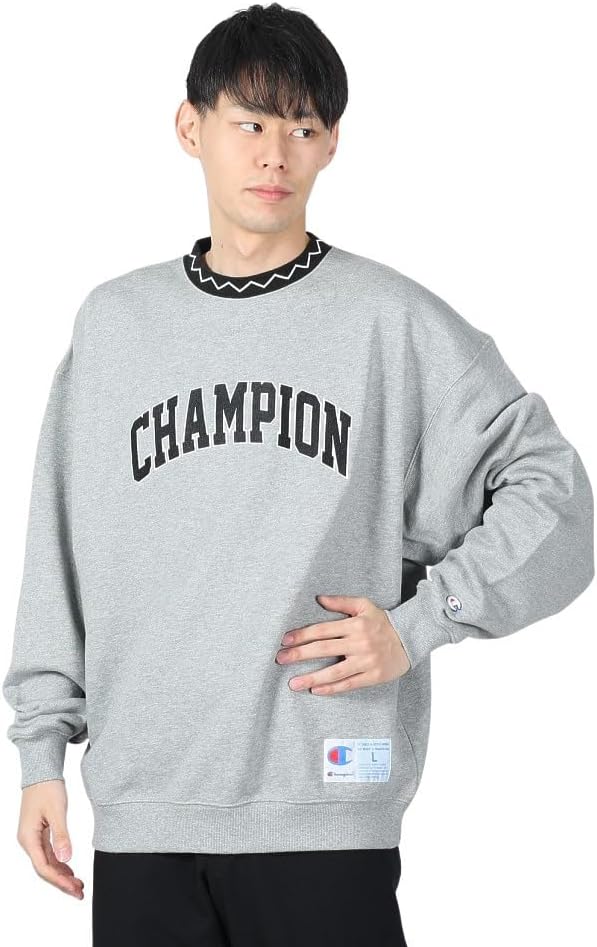 

Мужская толстовка Champion Action Style с круглым вырезом, длинным рукавом, флисовая, с логотипом, серый