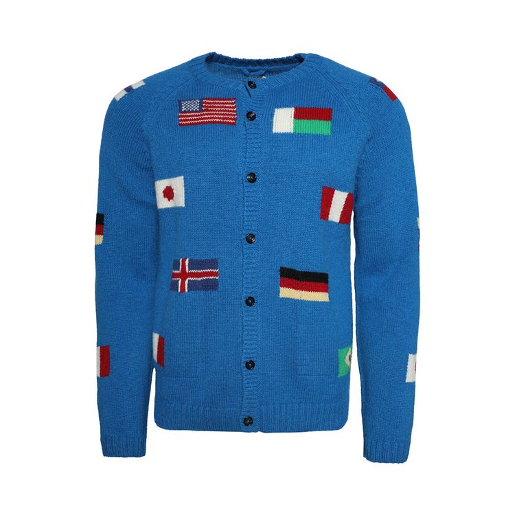 

Кардиган Bode Round The World Cardigan Blue, синий