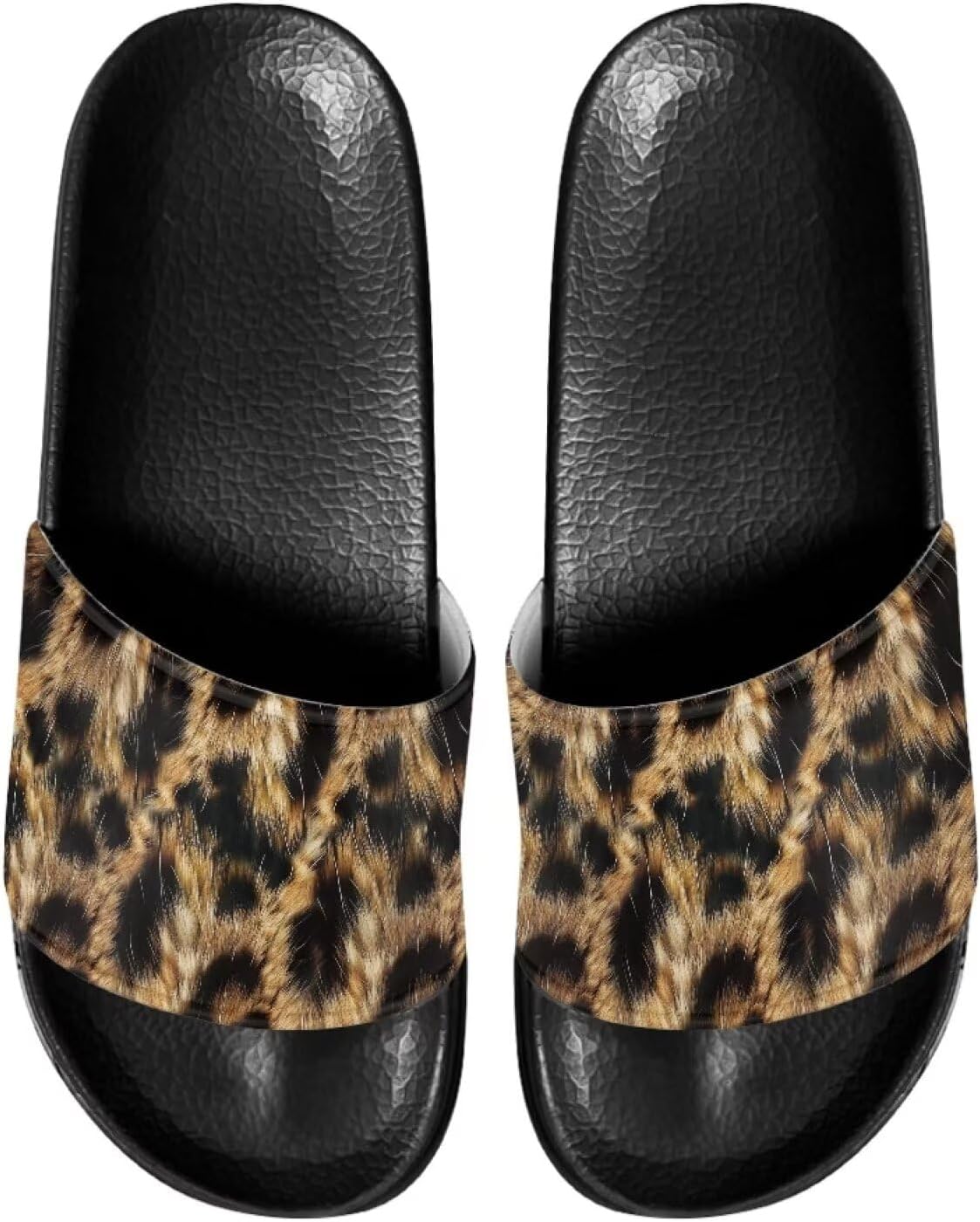 

Сланцы для женщин на плоской подошве с открытым носком, удобные пляжные сандалии, тапочки Judentidos, Leopard