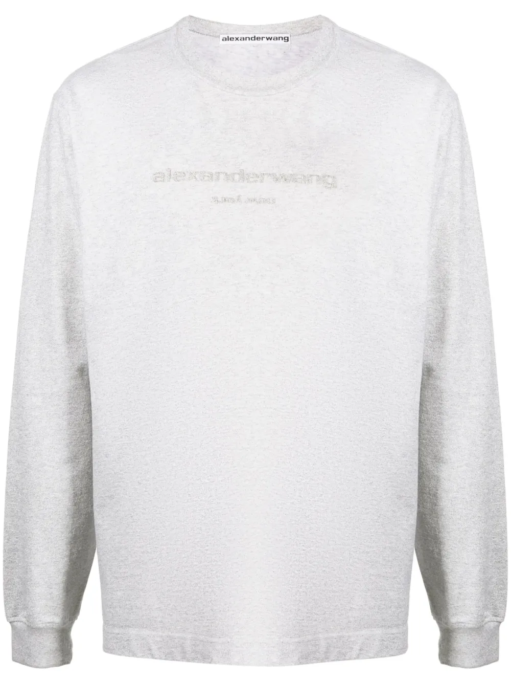 

Футболка с логотипом и блестками Alexander Wang, серый