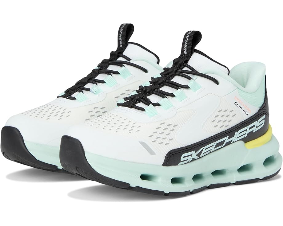 

Кроссовки SKECHERS KIDS Skechers Hands Free Slip-ins, Glide-step + - Vista Lane 303654L, цвет White/Black/Turquoise