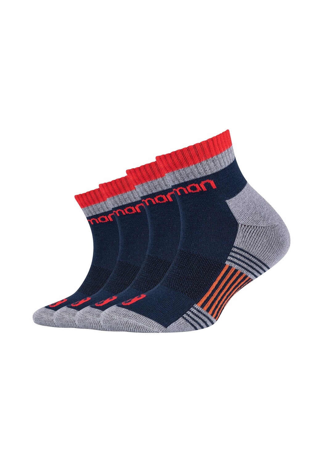 

Носки SALOMON Kindersport 4 шт cushioned, цвет Dress Blue/Tomato