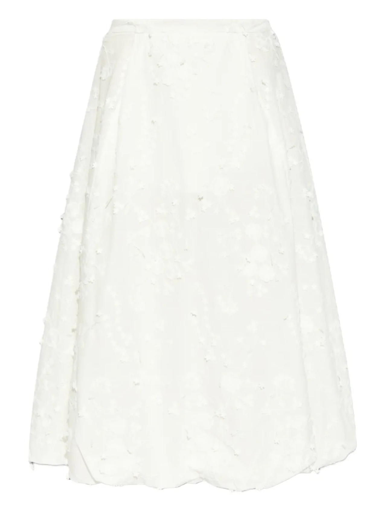 

Юбка миди Fiamma с цветочной вышивкой MUNTHE, белый