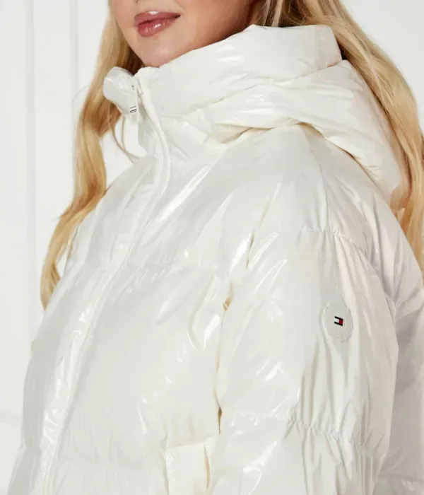 Пуховая куртка NEW YORK loose fit Tommy Hilfiger, экрю — фото 4