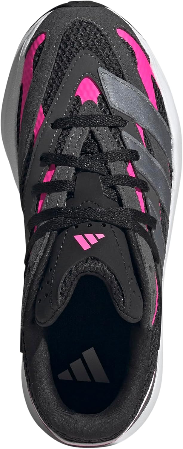 Кроссовки adidas для мальчиков Lightblaze на шнуровке, черный/розовый — фото 3