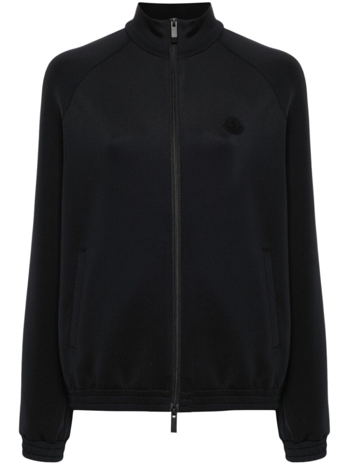 

Moncler толстовка на молнии с нашивкой-логотипом, черный