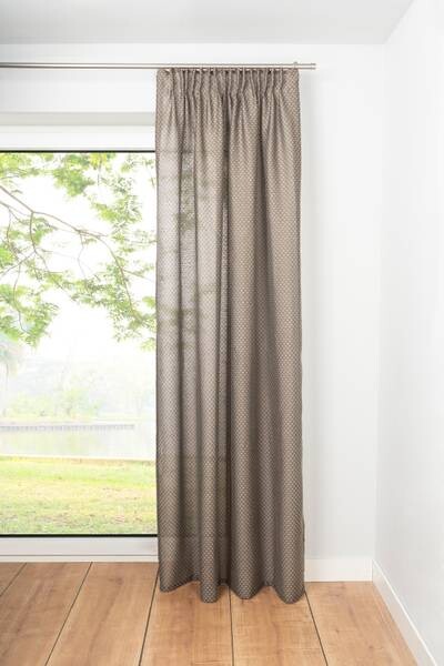 

Штора Ondeco mit Schlaufen Gepunktet, 135x300x1 см, серо-коричневый