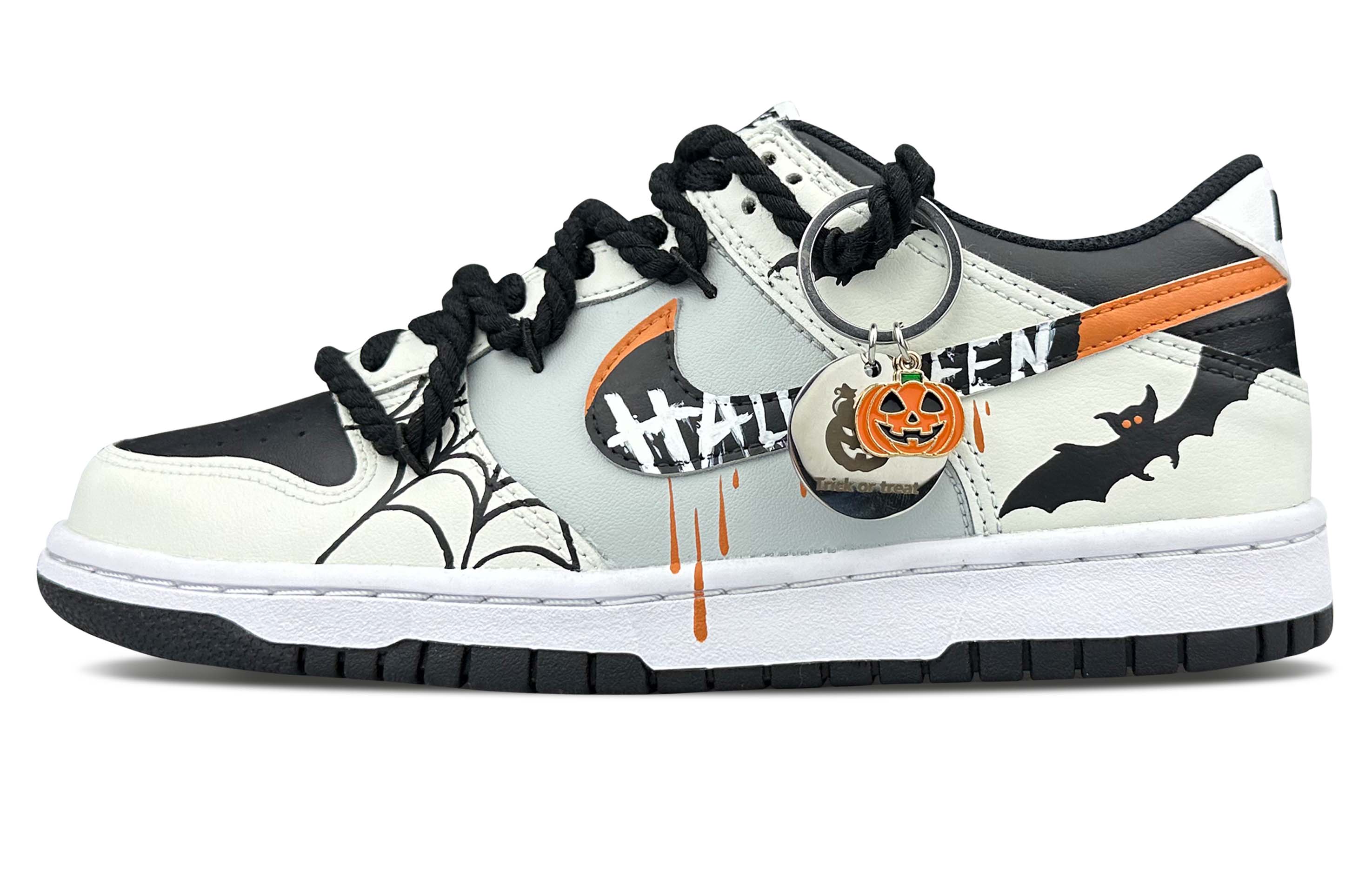 

Кроссовки Nike Dunk Skateboarding Shoes Women's Low-top Black/white/grey/orange, черный