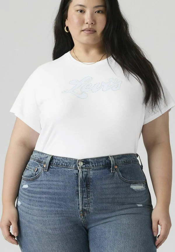 

Идеальная футболка с принтом Levi'S, Plus Rhinestone Spor - Whites, Белый, Идеальная футболка с принтом Levi'S, Plus Rhinestone Spor - Whites