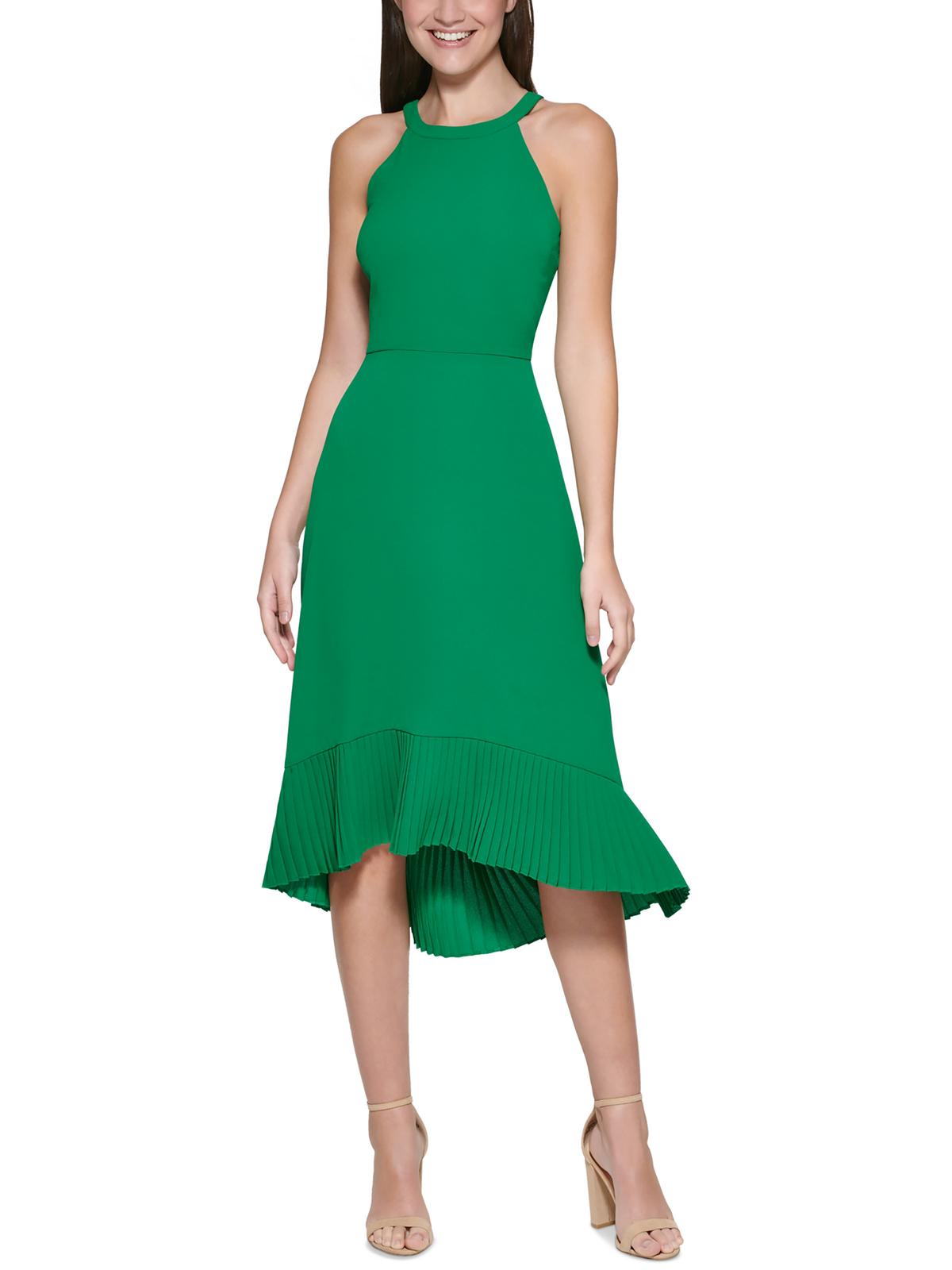 

Женское плиссированное платье миди длины «чай» Kensie Dresses, цвет tropical green
