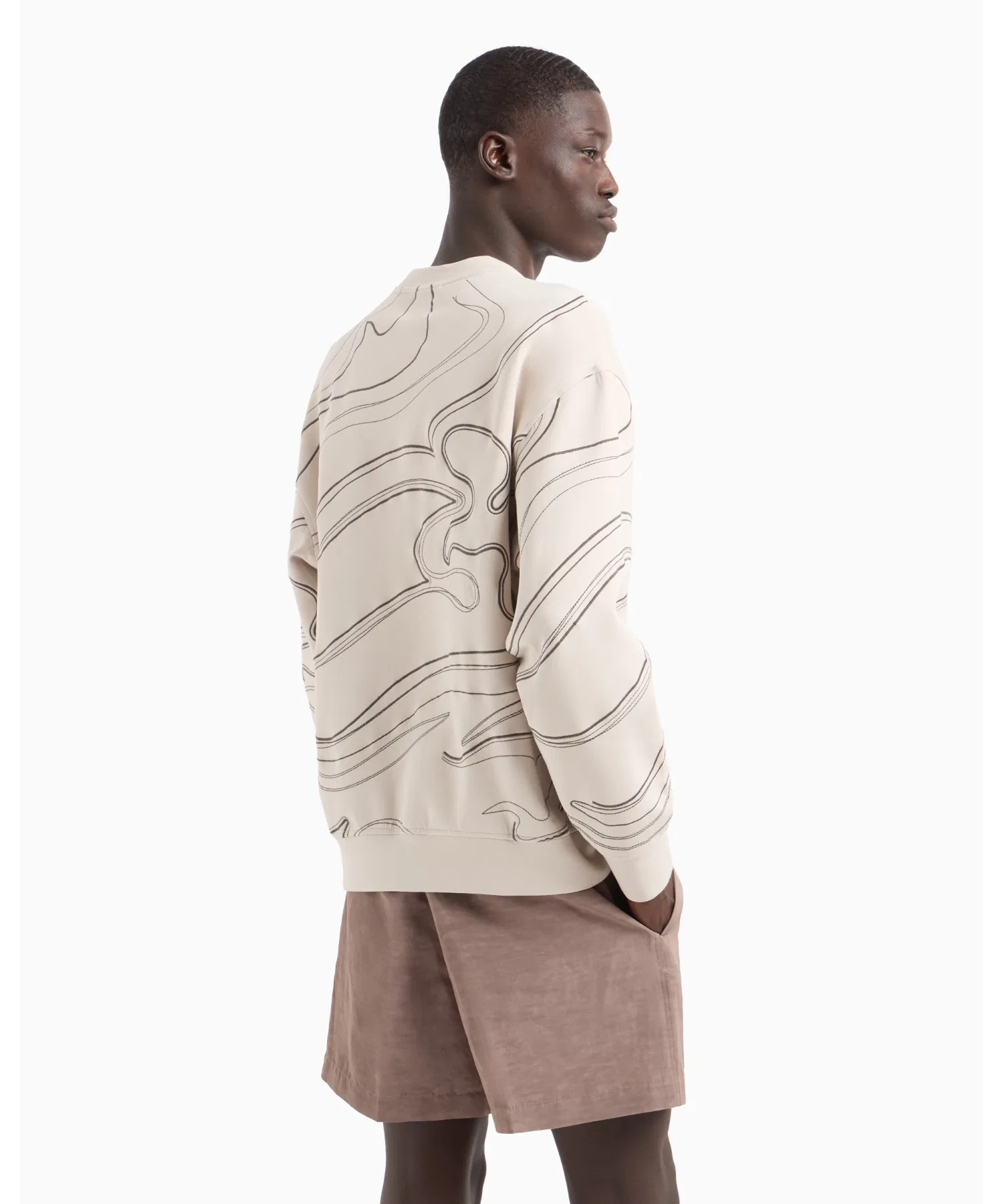 【Emporio Armani】Толстовка, двойной джерси, вышивка — фото 4