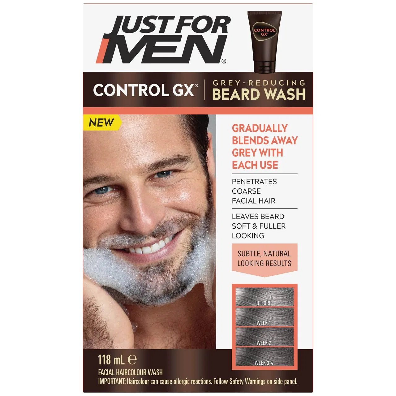 Шампунь для бороды Just For Men Control GX, уменьшающий седину Just For Men — фото 2