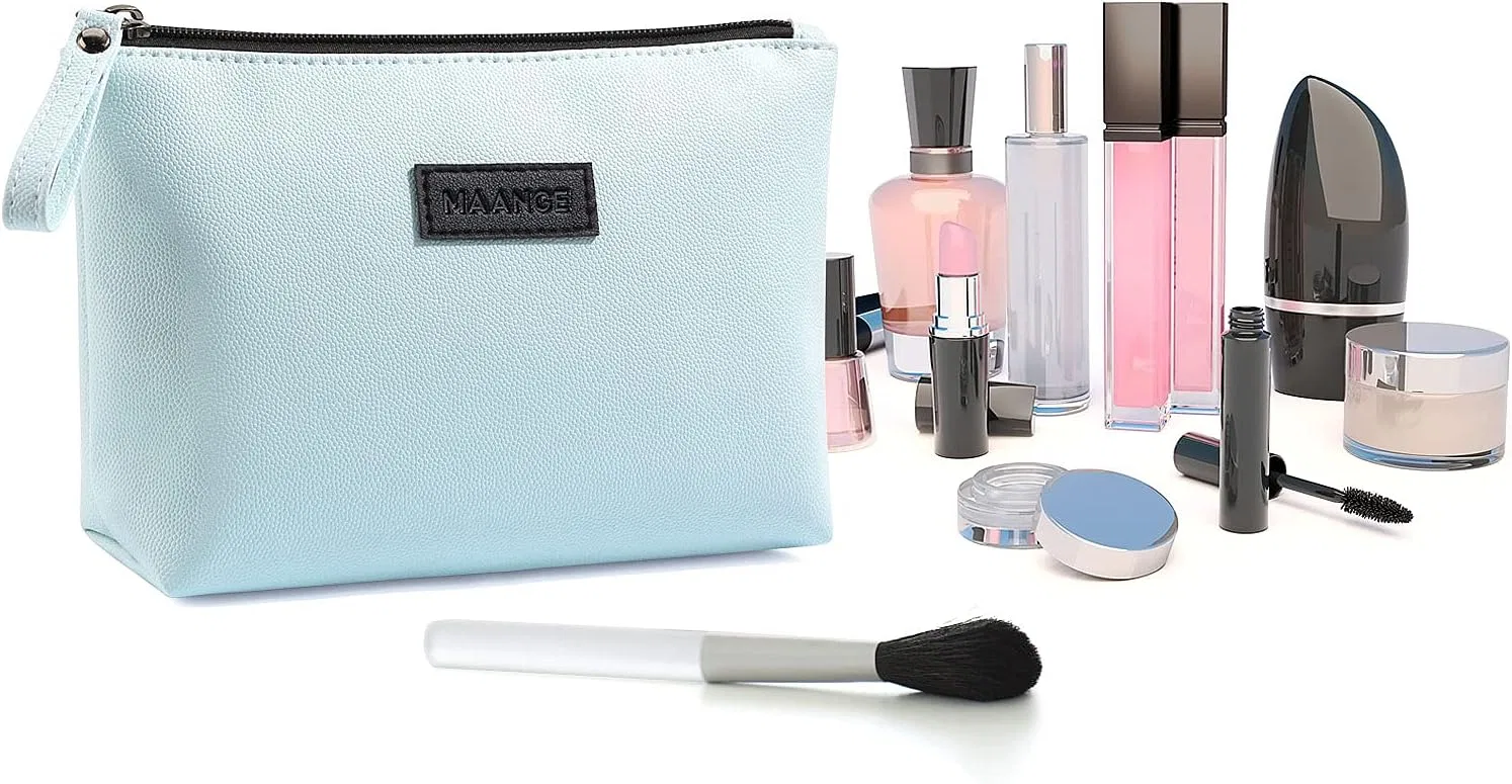 Маленькая косметичка из искусственной кожи от MAANGE Maange, Pink + Blue — фото 4