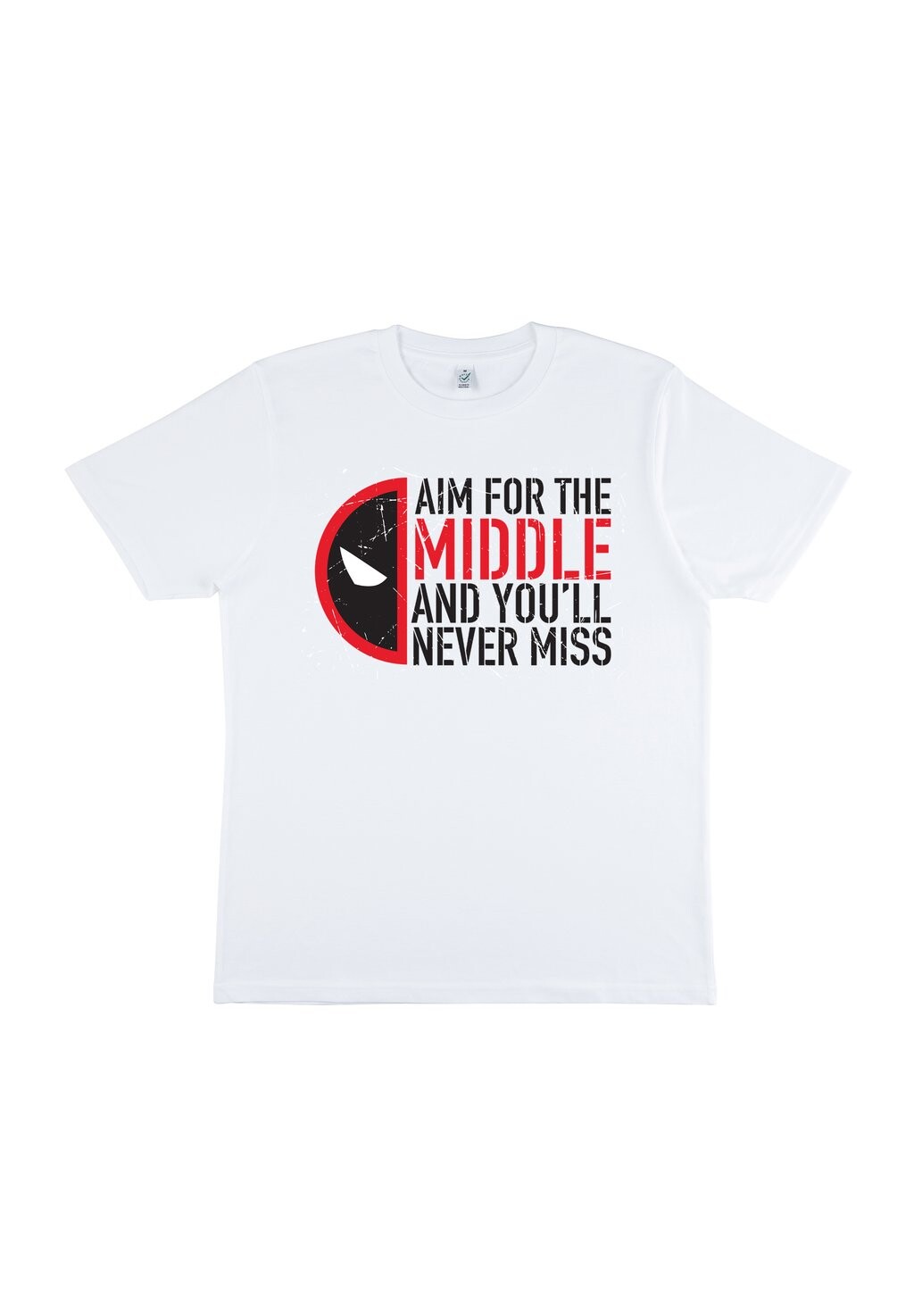 

Футболка с принтом DEADPOOL WOLVERINE AIM FOR THE MIDDLE Marvel, белый