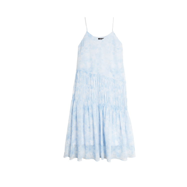 

ELLE Слип-платье Women's Blue V-образный вырез умеренной средней длины