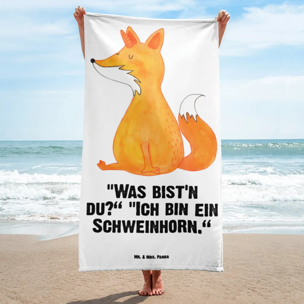 

Пляжное полотенце Mr. & Mrs. Panda, белый