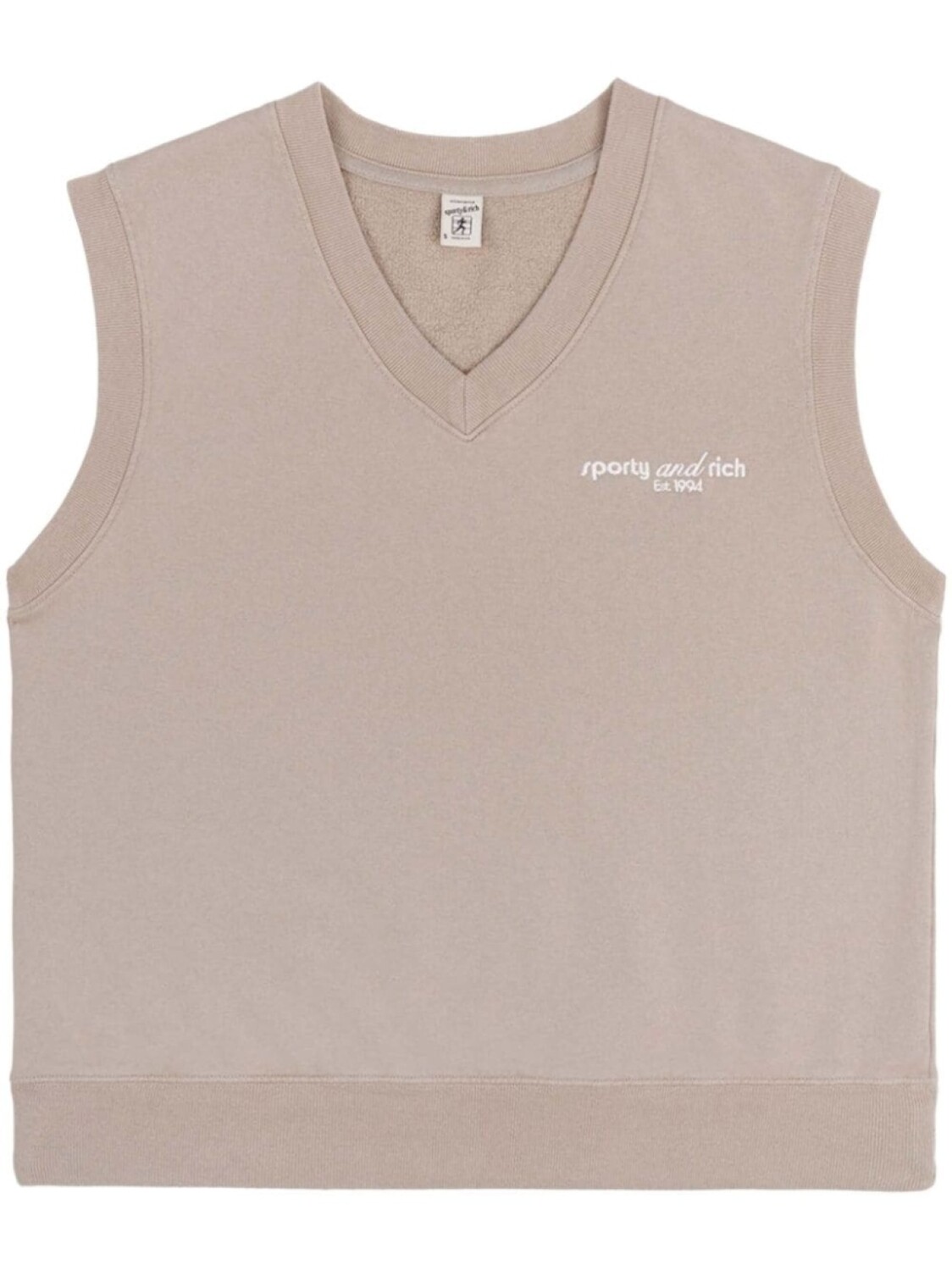 

Sporty & Rich топ Tank с вышитым логотипом, нейтральный цвет