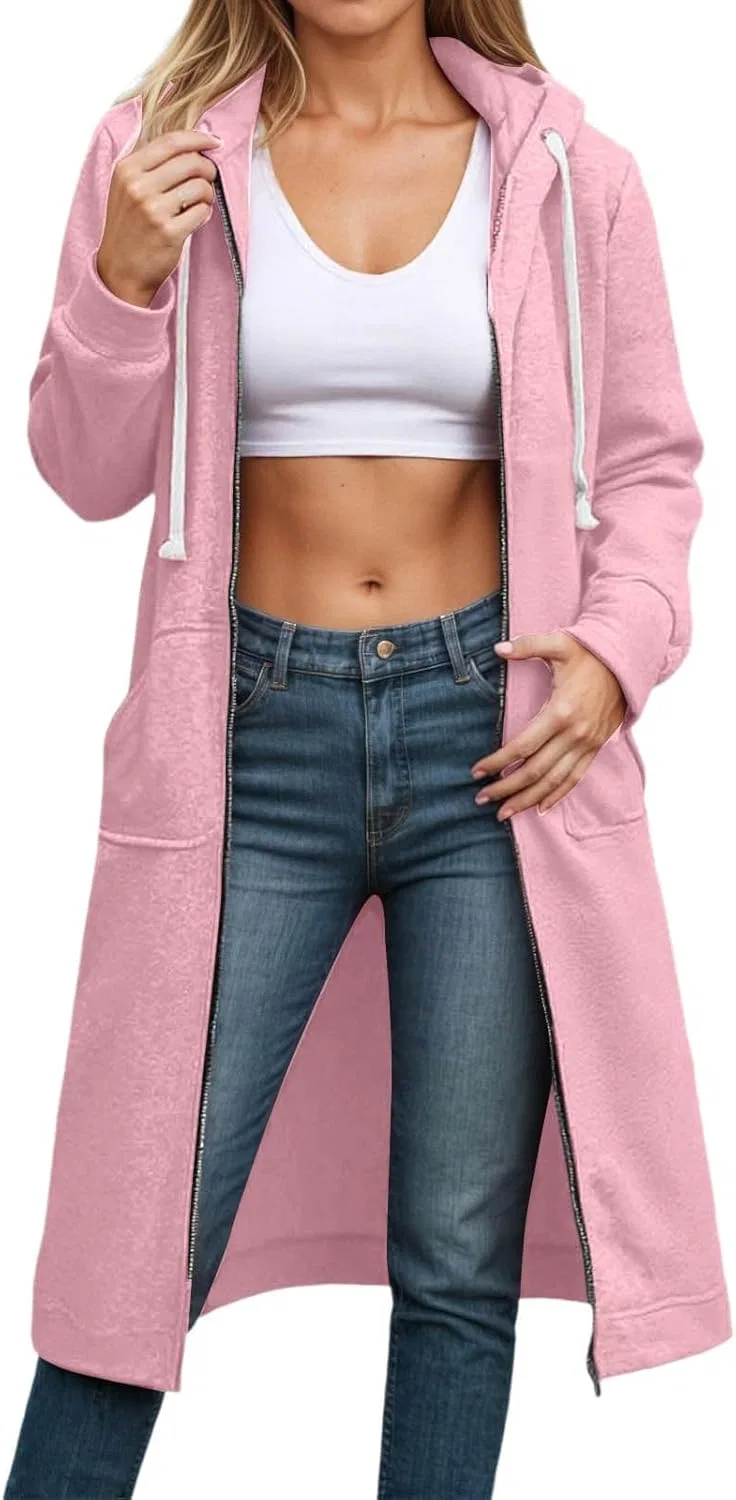 Женская худи оверсайз с карманами, бренд Generic, цвет 02-pink