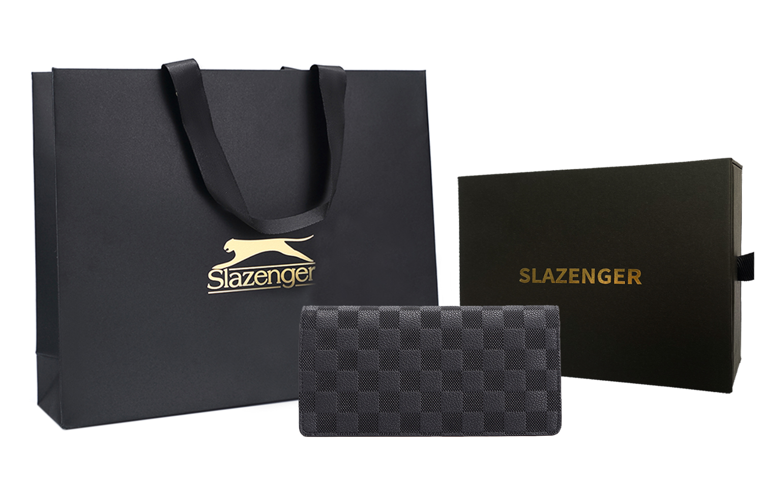 

Slazenger Мужской кошелек для карт из искусственной кожи, черный/авокадово-зеленый/коричневый