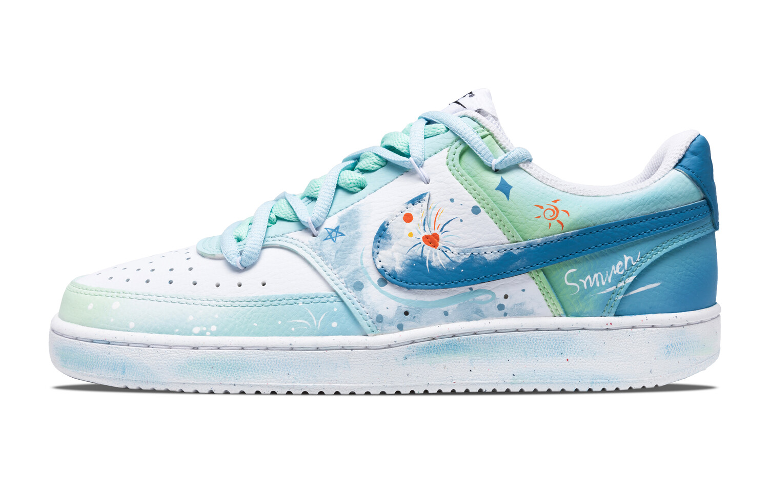 

Кроссовки Nike Court Vision 1 Skateboarding Shoes Men Low-top Blue/Blue/White/, голубой, Синий, Кроссовки Nike Court Vision 1 Skateboarding Shoes Men Low-top Blue/Blue/White/, голубой