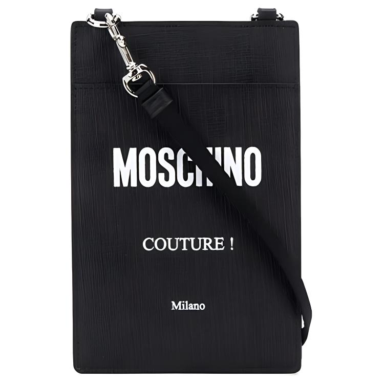 

MOSCHINO Черная унисекс поясная сумка через плечо