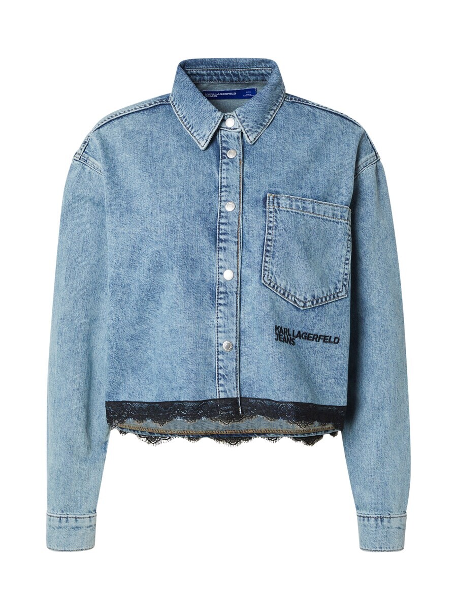 

Кружевная блузка KARL LAGERFELD JEANS Blouse, синий деним