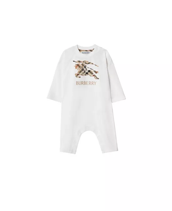 

Детский комбинезон из хлопка в клетку Burberr ekd Burberry, белый