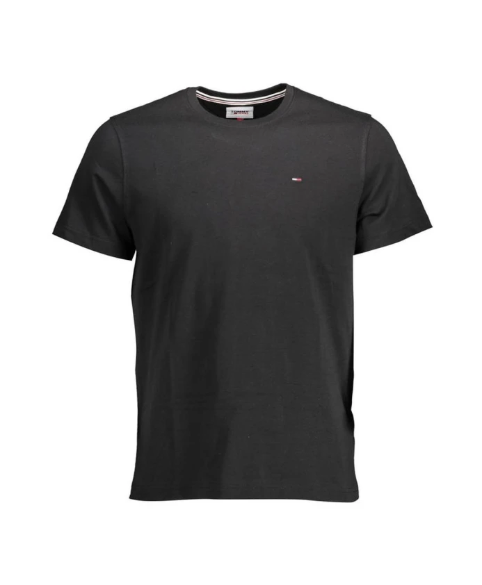 

Классическая черная футболка с круглым вырезом Tommy Hilfiger, черный