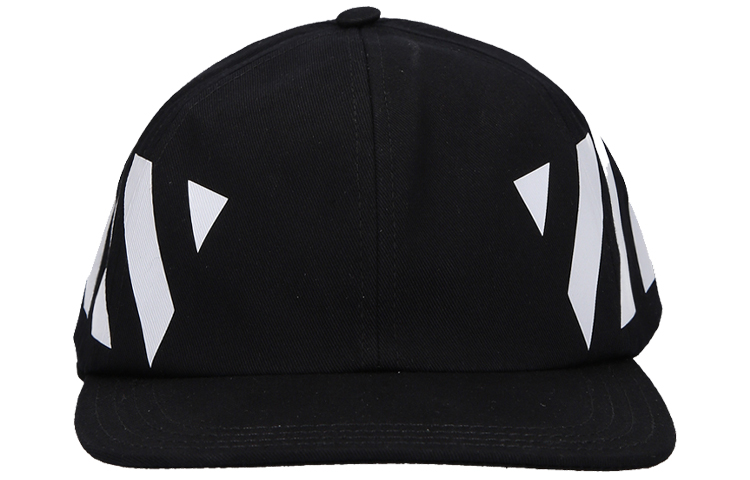 

Off White полосатая диагональная кепка из канваса OFF-WHITE, черный