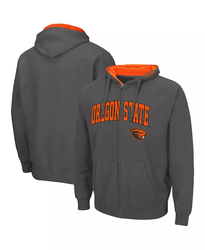 

Мужская толстовка с молнией Oregon State Beavers Arch & Logo 3.0, цвет угольный Colosseum