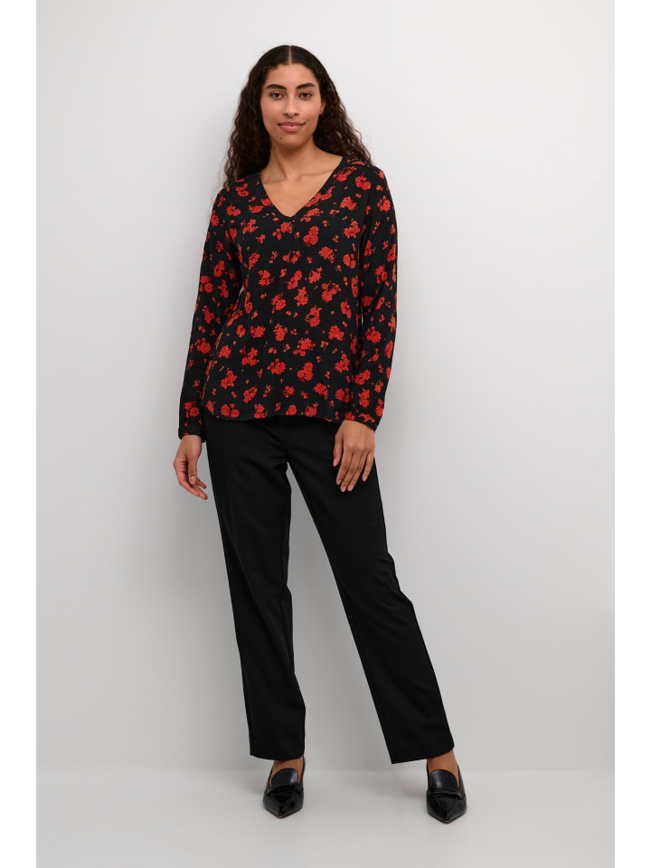 

Блузка Kaffe, цвет black_red flower print