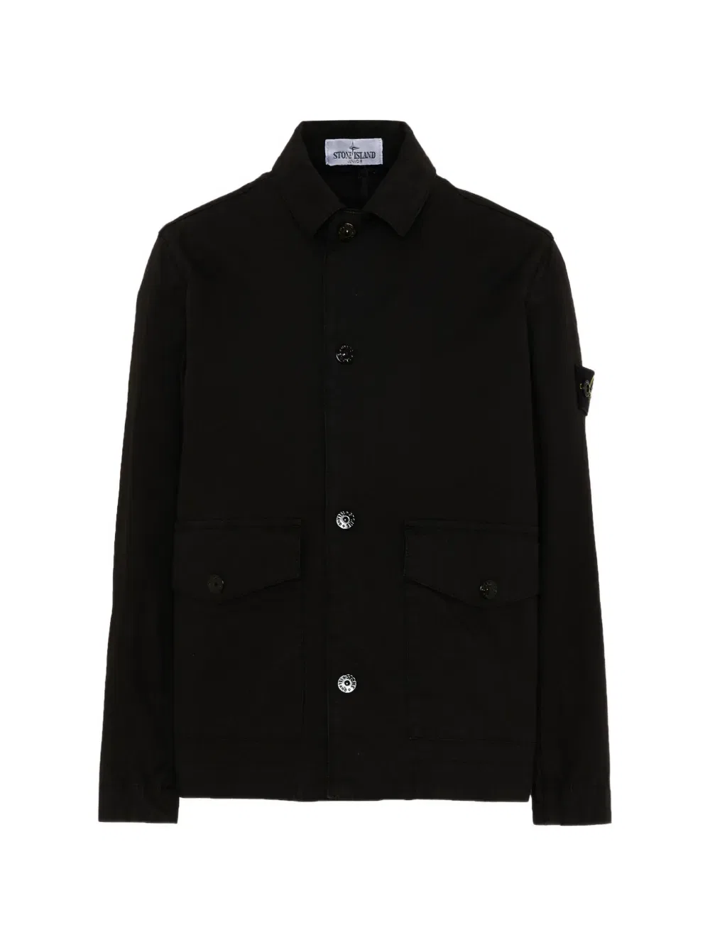 Куртка на пуговицах Stone Island Junior, черный