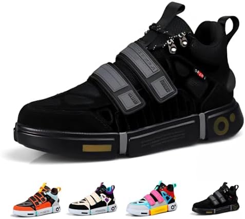 

Унисекс платформенные туфли Женская мода Повседневные массивные кроссовки Эстетика Ходьба Танцы Бег Пара обувь Acaritouch, черный