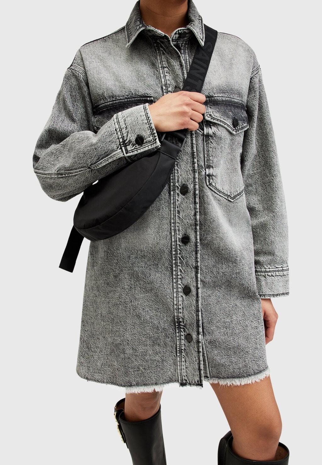 

Сумка через плечо HALF MOON AllSaints, черный