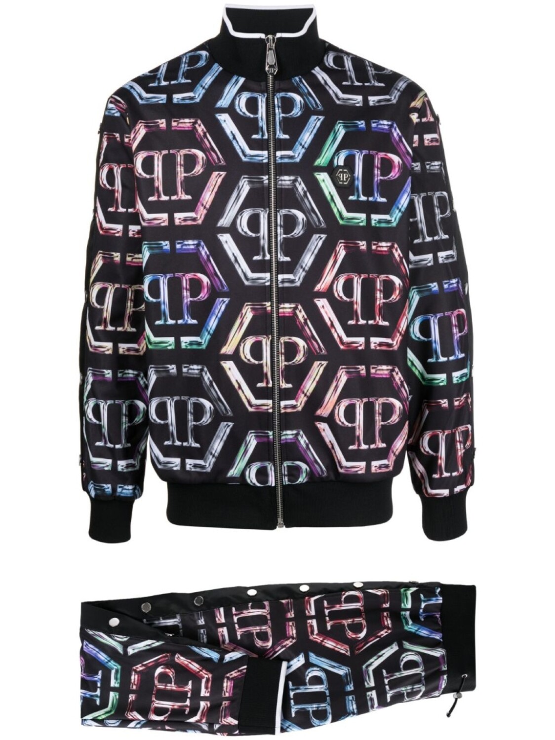 

Philipp Plein спортивный костюм из эластичного хлопка с логотипом, черный