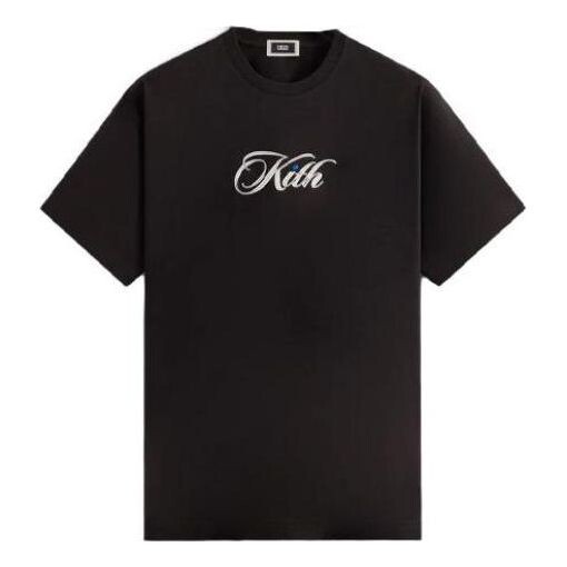 

Футболка cursive logo tee 'black' Kith, черный