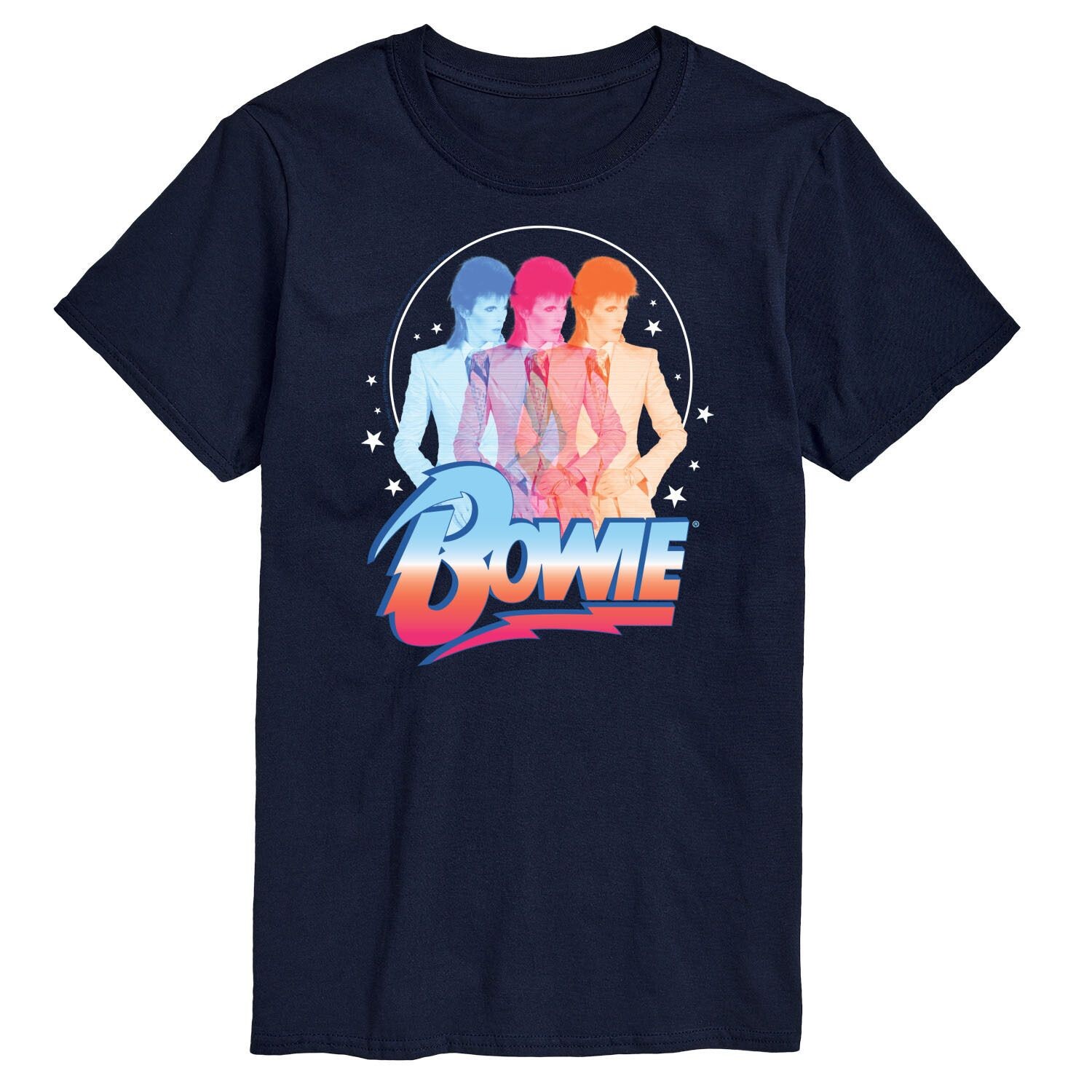 

Футболка с рисунком Big & Tall David Bowie, Blue Licensed Character, синий