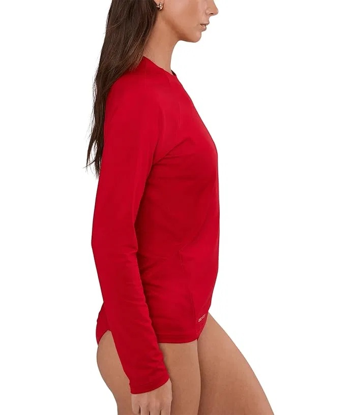 Футболка Nike Dri-FIT UV Long Sleeve Hydroguard, Gym Red — фото 3