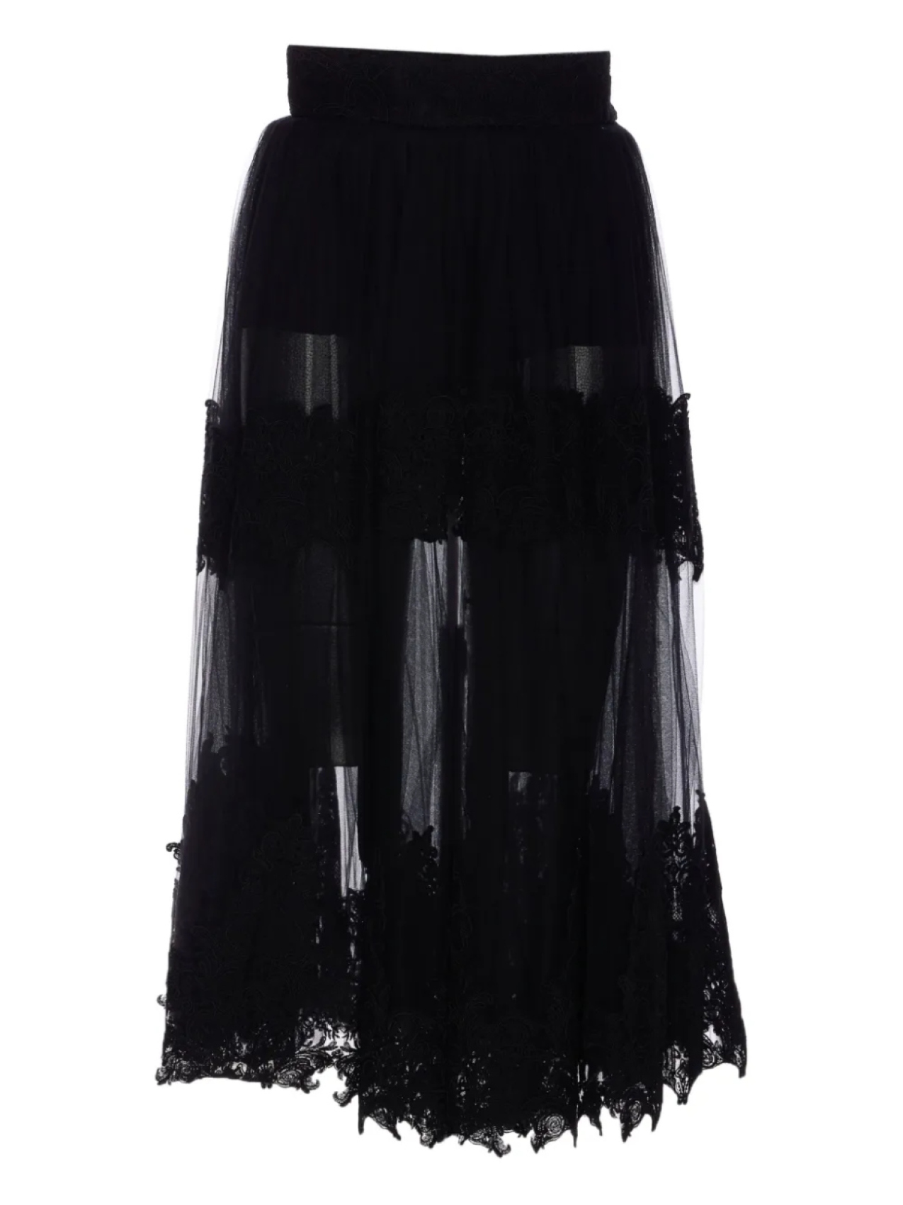 

Юбка с высокой талией Elisabetta Franchi, черный