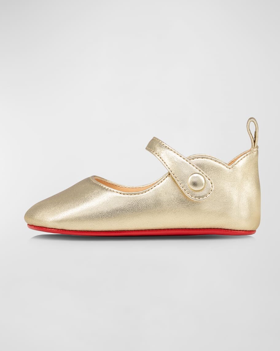 

Балетки Girl's Love Chick из металлизированной кожи, для малышей Christian Louboutin