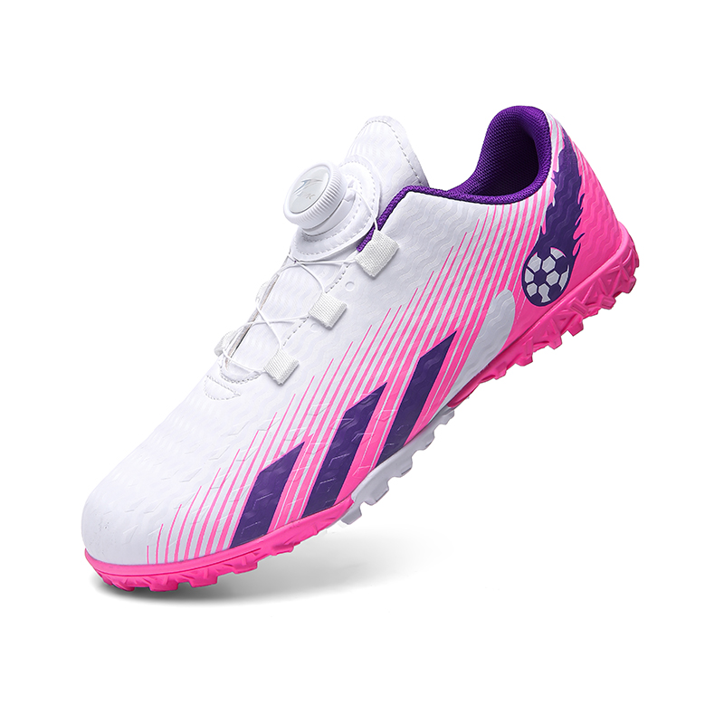 Амортизирующие, износостойкие, быстросохнущие футбольные бутсы Unisex White Pink Kinglake — фото 3