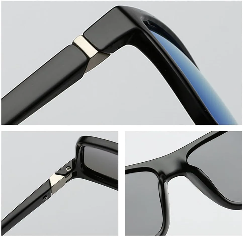 

Черные поляризованные солнцезащитные очки для мужчин, зеркальные, синие солнцезащитные очки унисекс, винтажные, с защитой от бликов UV400 SZVVBKK, Matte Black