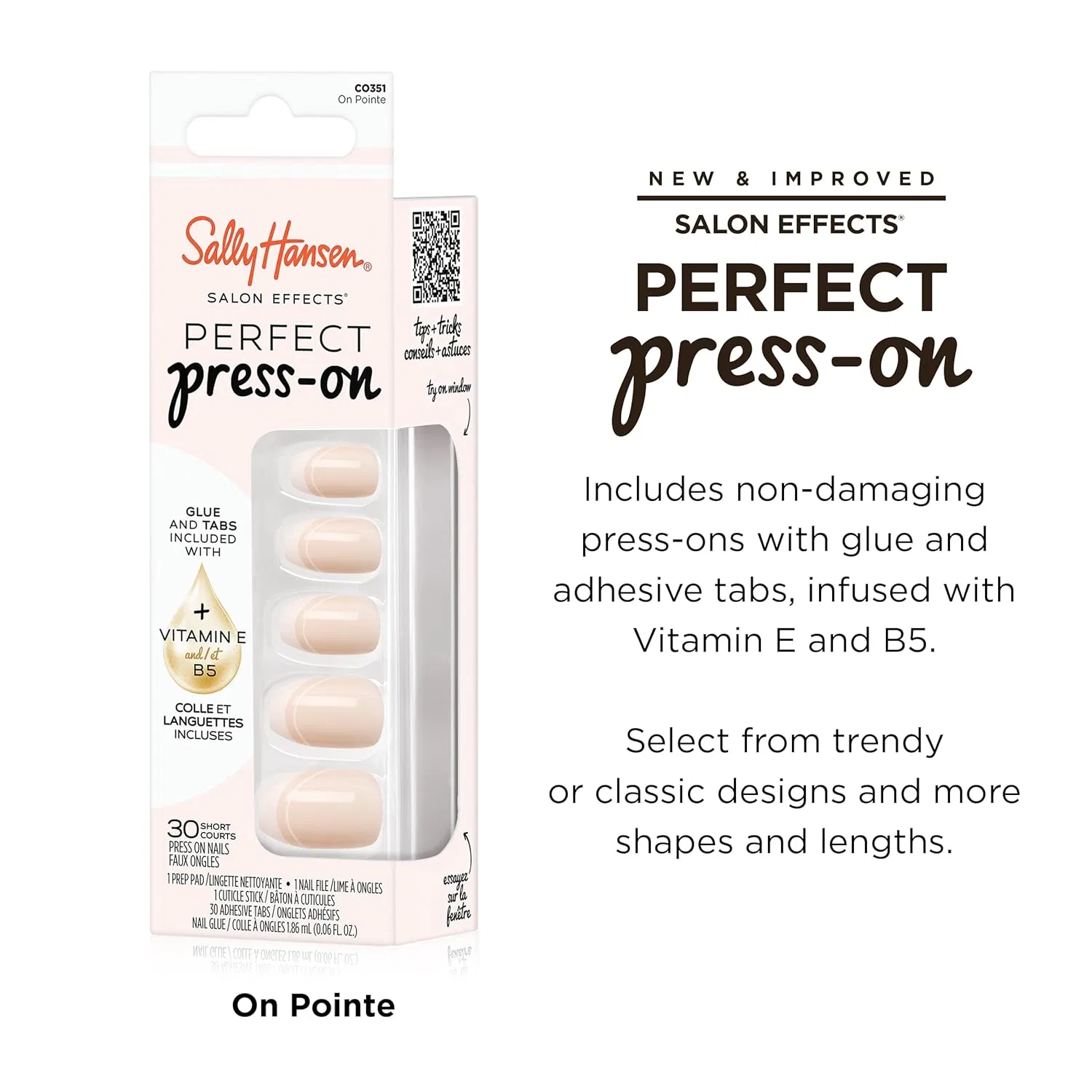 Многоразовые накладные ногти Sally Hansen Salon Effect Perfect Press-on, 51 типс Sally Hansen, 351 On Tip — фото 4